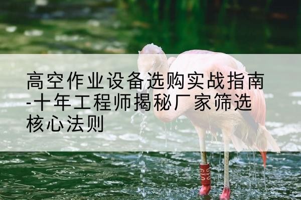 坊子剪叉式升降机厂家-高空作业设备选购实战指南-十年工程师揭秘厂家筛选核心法则